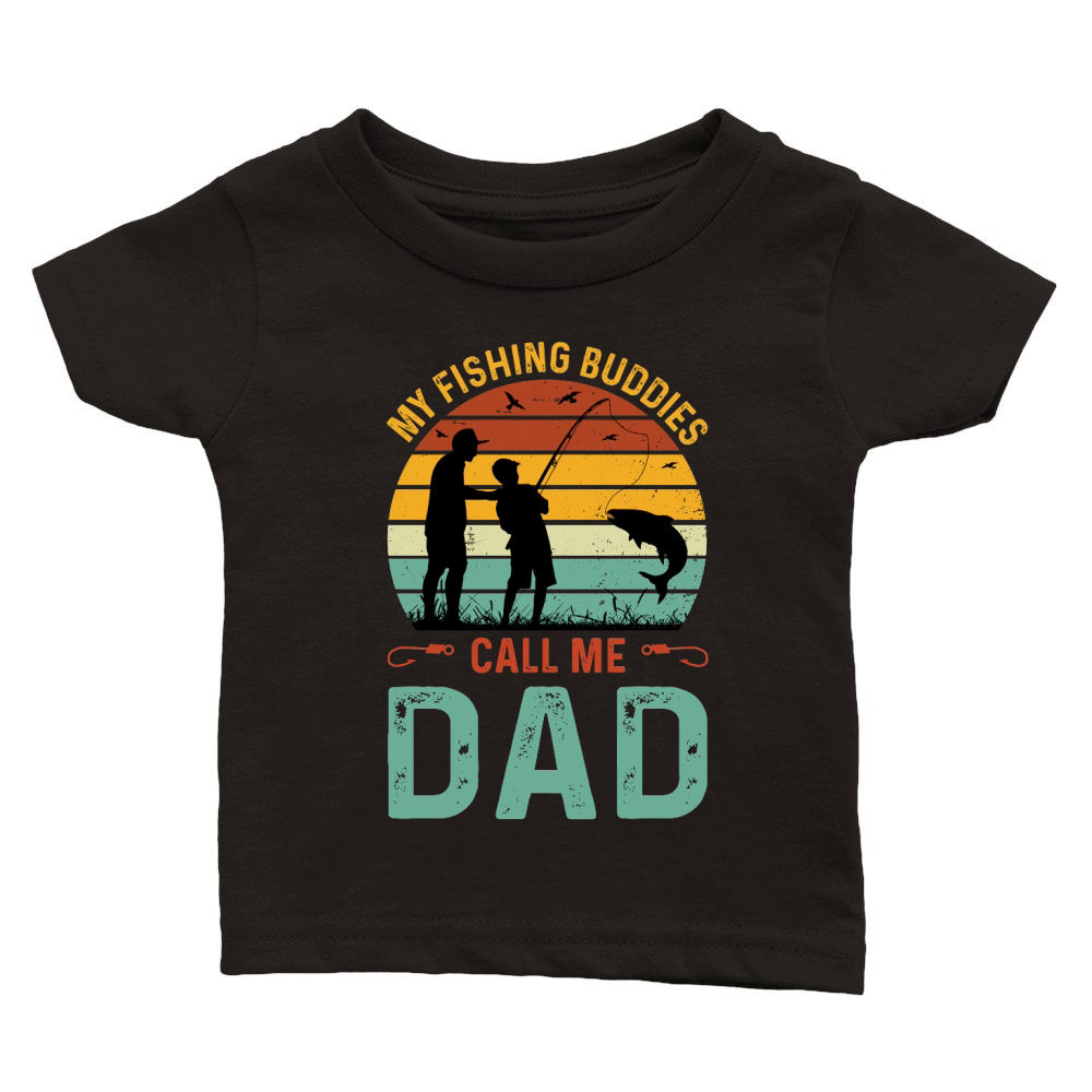 My Fishing Buddies Call Me Dad Classic Baby Crewneck T-shirt