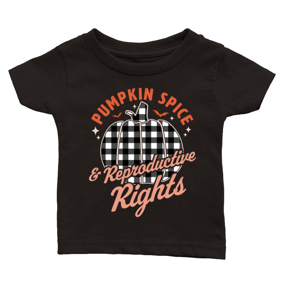 Pumpkin Spice And Reproductive Rights Halloween Classic Baby Crewneck T-shirt