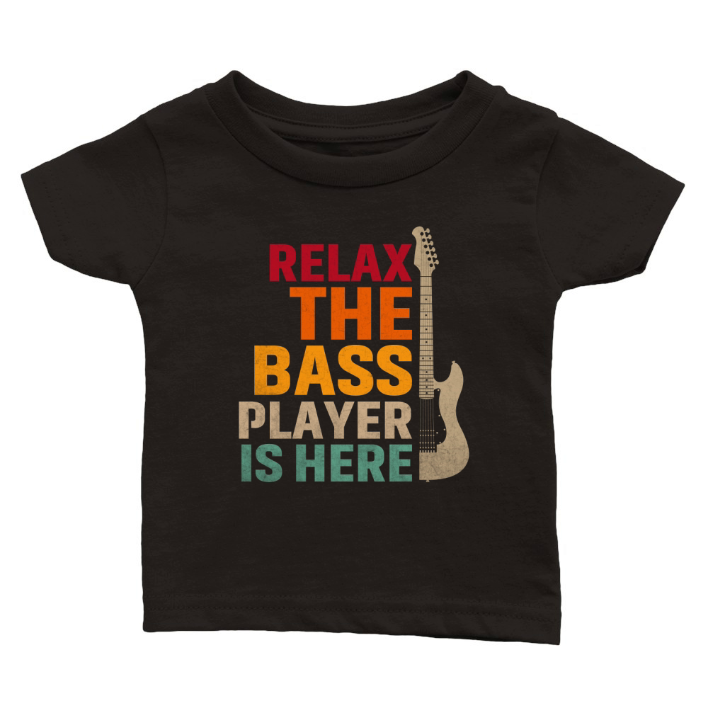 Vintage Relax the Guitar Player Is Here Classic Baby Crewneck T-shirt