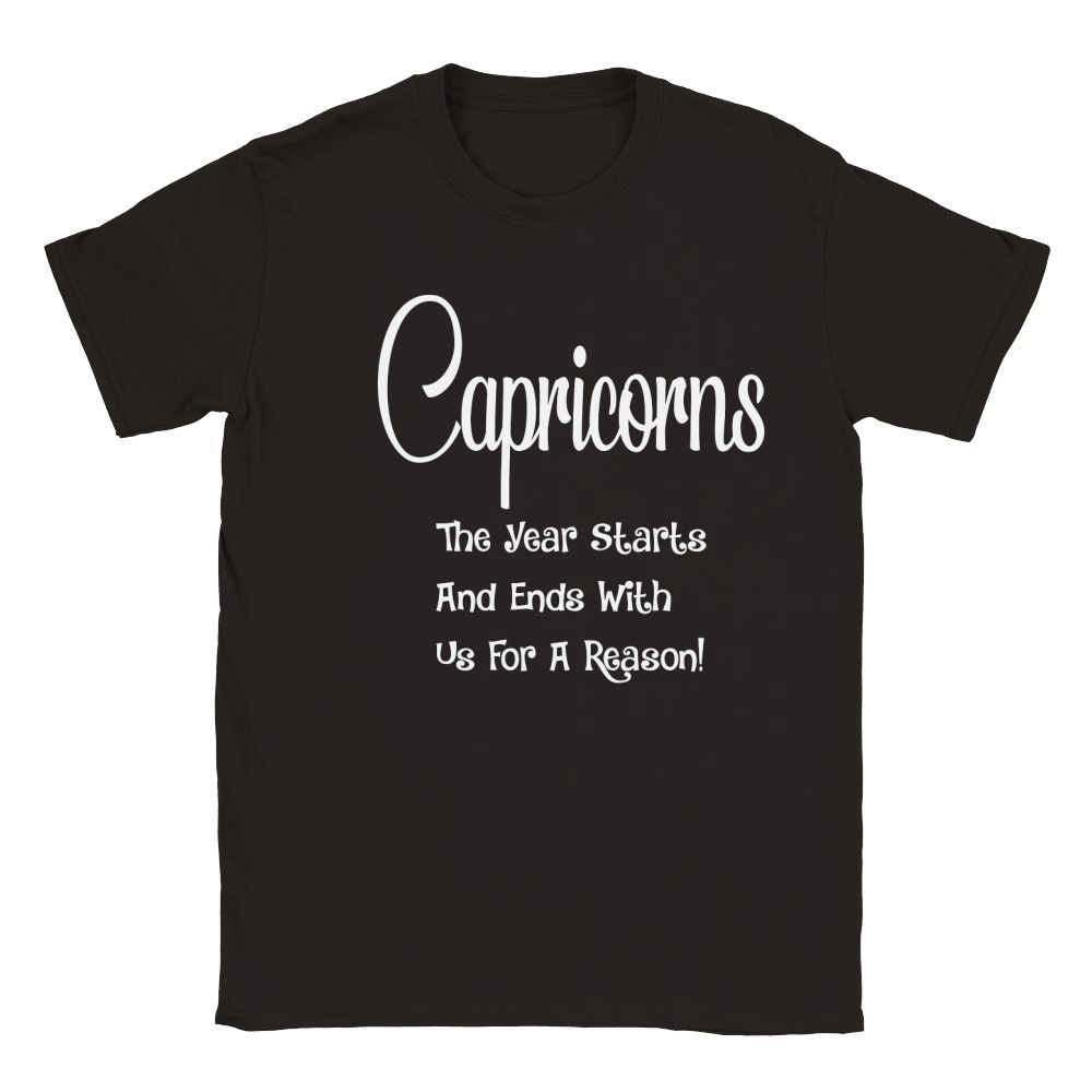 Capricorn The Year Starts And Ends Classic Kids Crewneck T-shirt