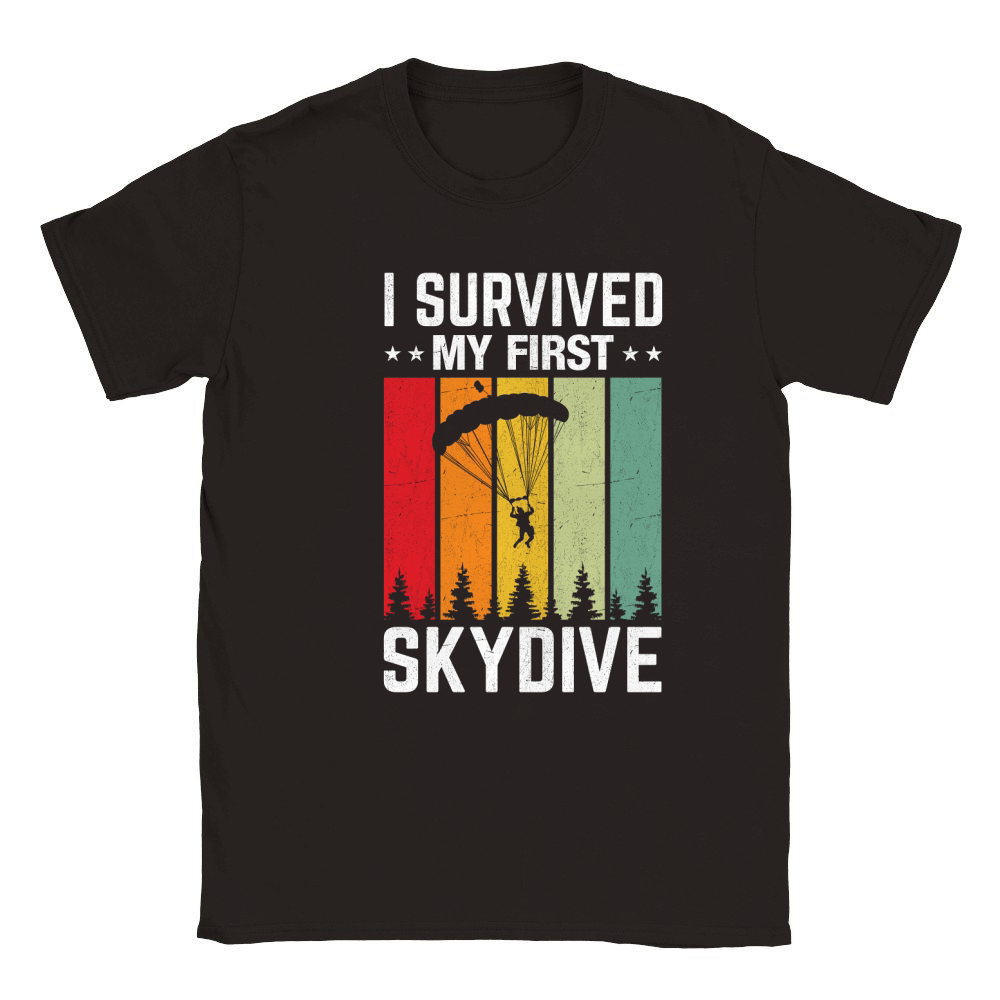 I survived my first skydive 03 Classic Kids Crewneck T-shirt