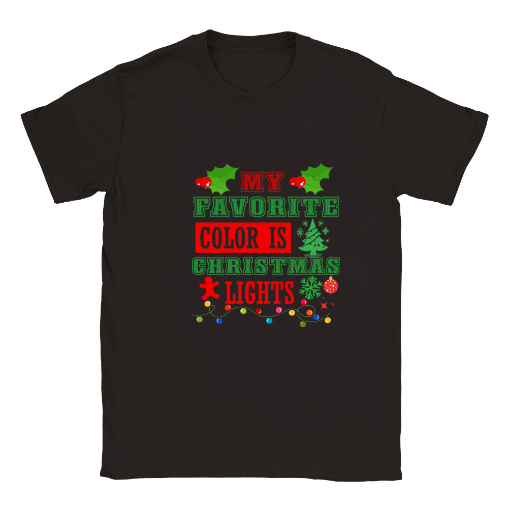 My Favorite Color is Christmas Lights  0 Classic Kids Crewneck T-shirt