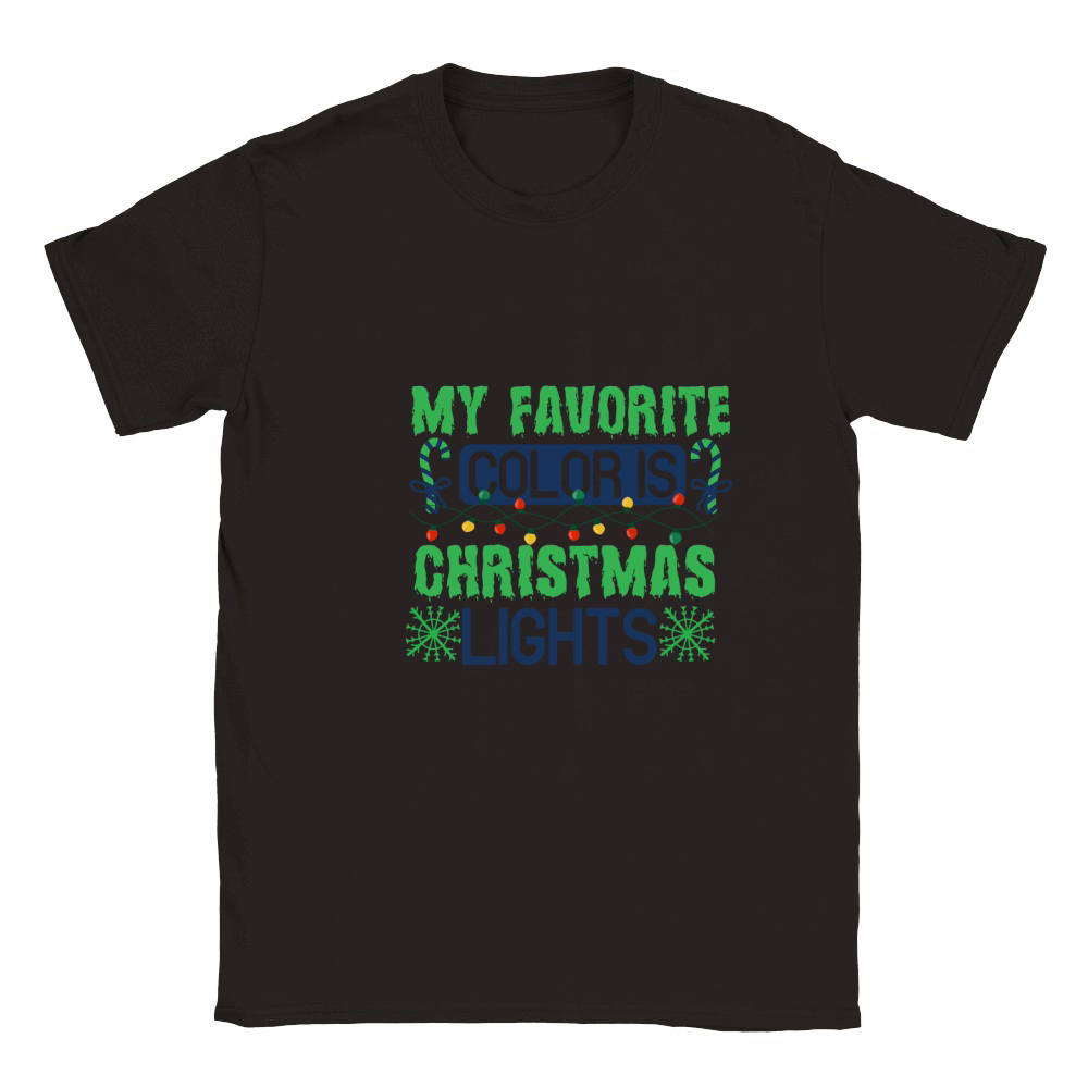 My Favorite Color is Christmas Lights Classic Kids Crewneck T-shirt