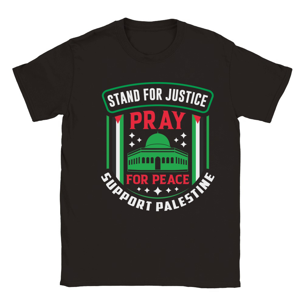 Stand For Justice Pray For Peace Support Palestine 03 Classic Kids Crewneck T-shirt