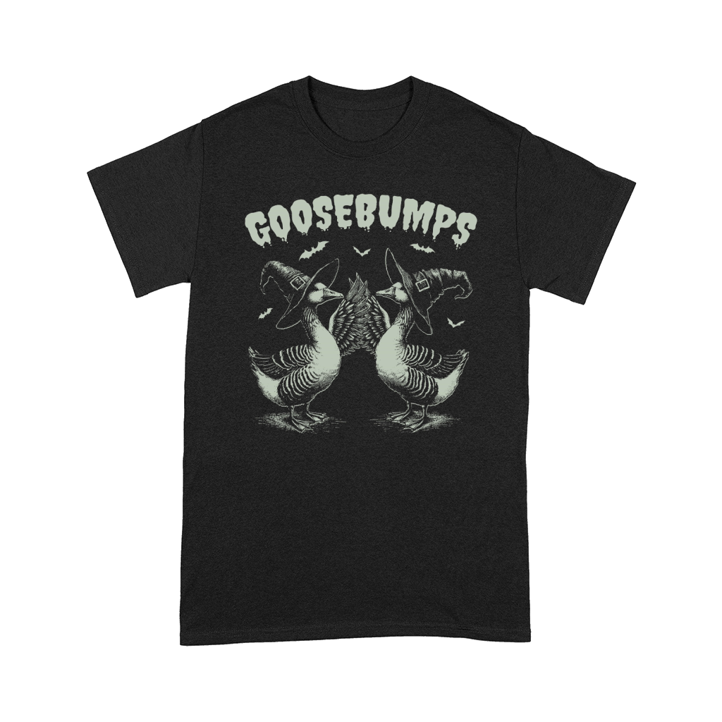 0502 Goosebumps Halloween Witch Goose D Retro Green Comfort T-shirt