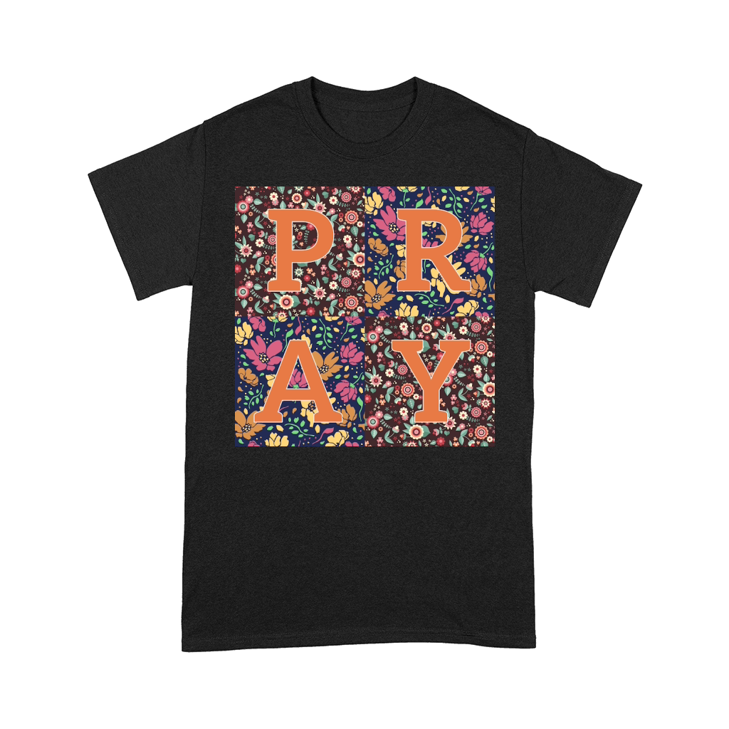 Floral Patchwork Pray Comfort T-shirt