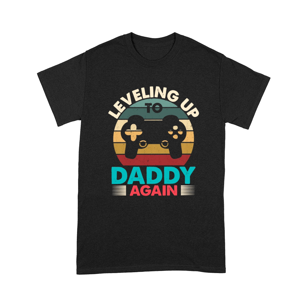 Leveling Up To Daddy Again Retro Vintage Dad Again Comfort T-shirt