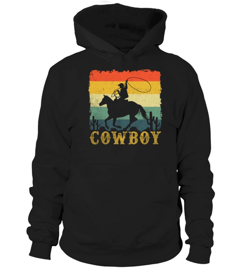 cowboy horse lover retro vintage design Hoodie Unisex