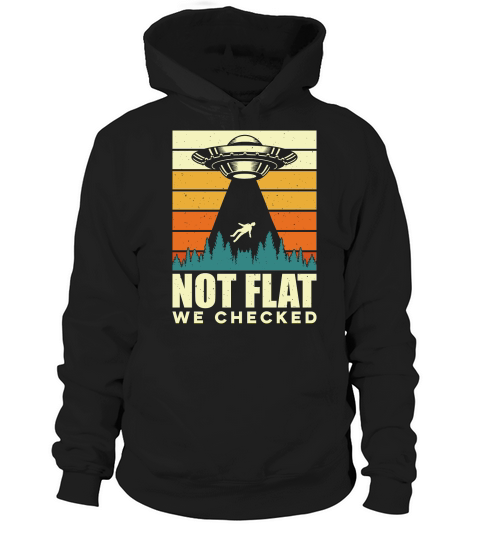 Vintage UFO Alien not Flat we checked Hoodie Unisex