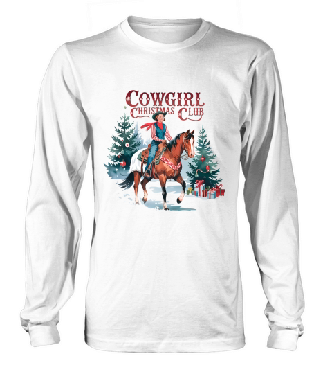 Cowgirl Christmas Club Vintage Christmas 02 Long sleeved Unisex