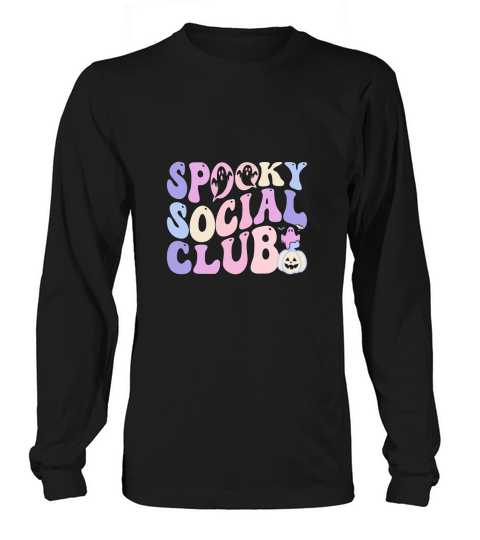 Ghost Spooky Bow Halloween Long sleeved Unisex