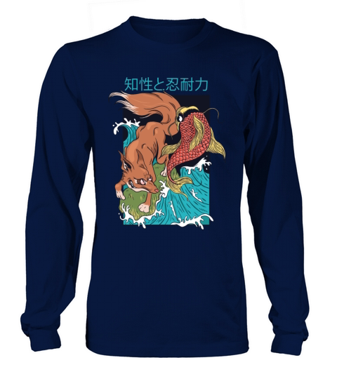 Vintage Japanese Fox and Fish Long sleeved Unisex