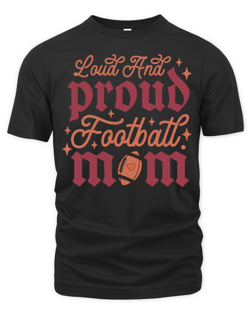 Loud And Proud Football Mom color grunge Organic Unisex T-shirt