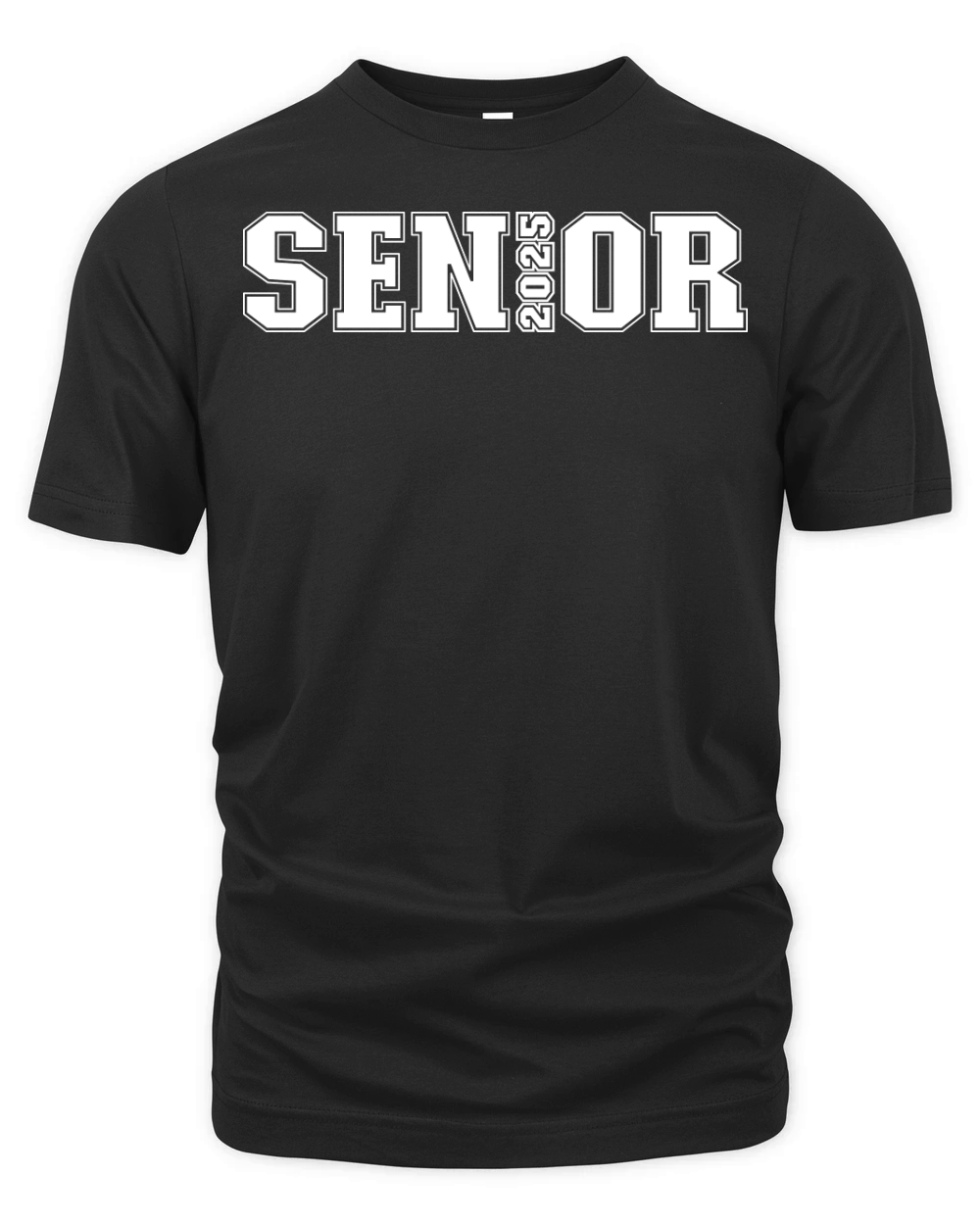 SENIOR 2025 College font combined white Organic Unisex T-shirt