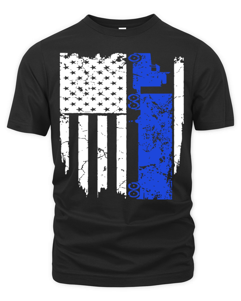 Truck Driver Trucker Flag Hanes Tagless racing T S Organic Unisex T-shirt