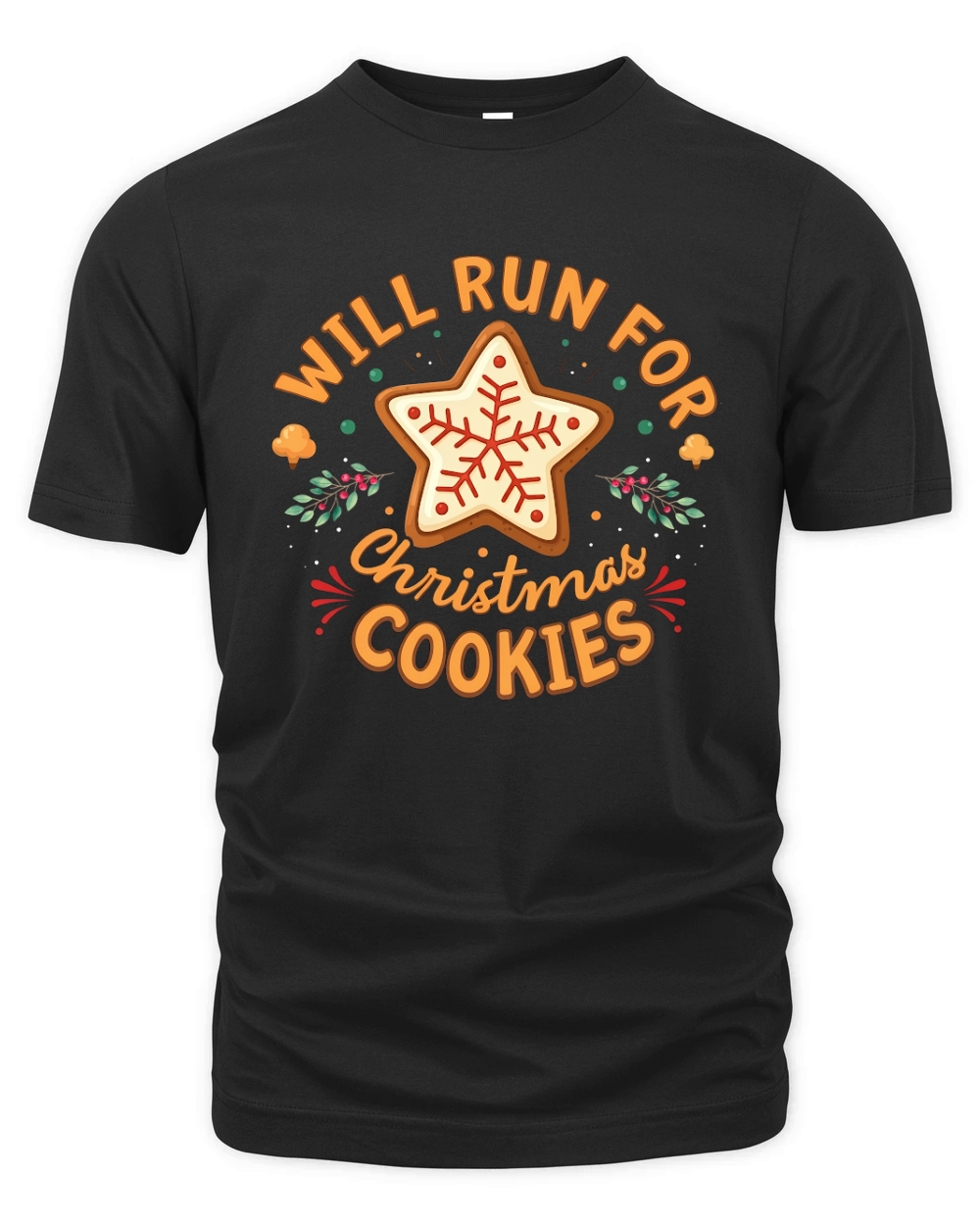 Will run for christmas cookies Organic Unisex T-shirt