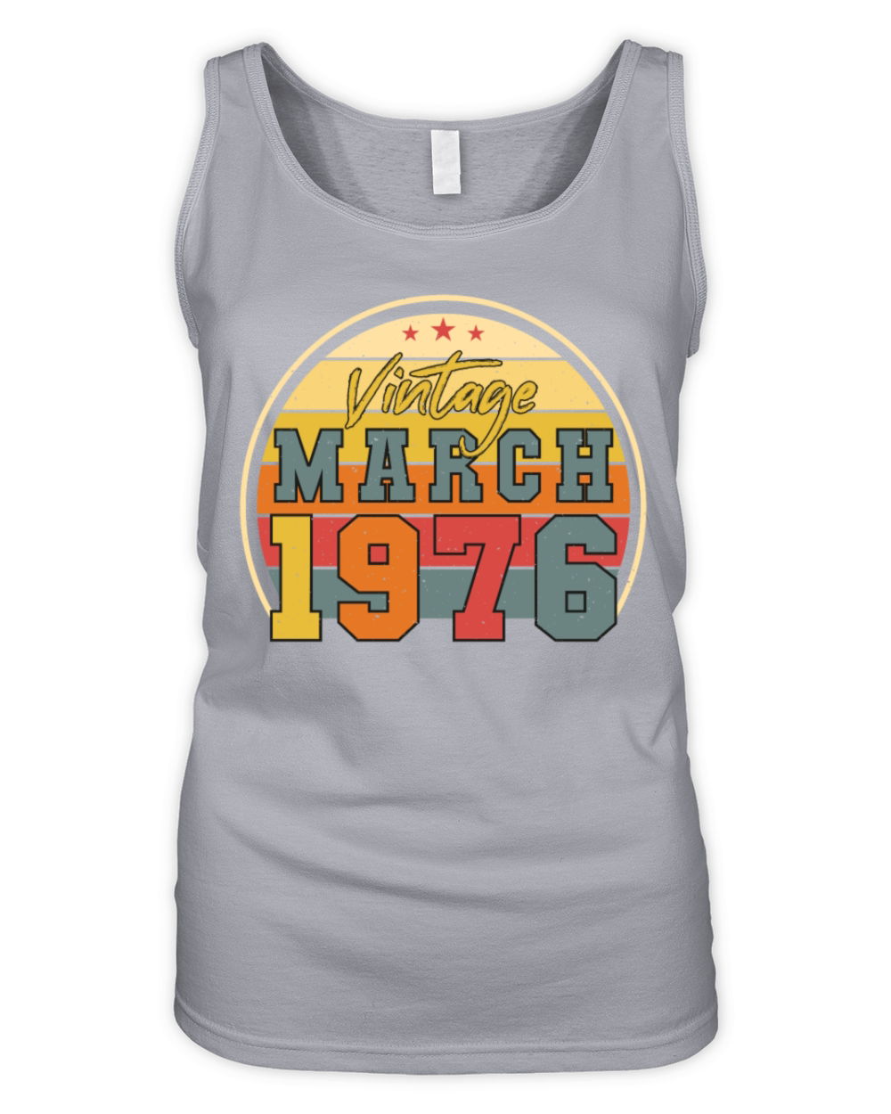 1976 In March Vintage Funny Organic Women's Tank Top