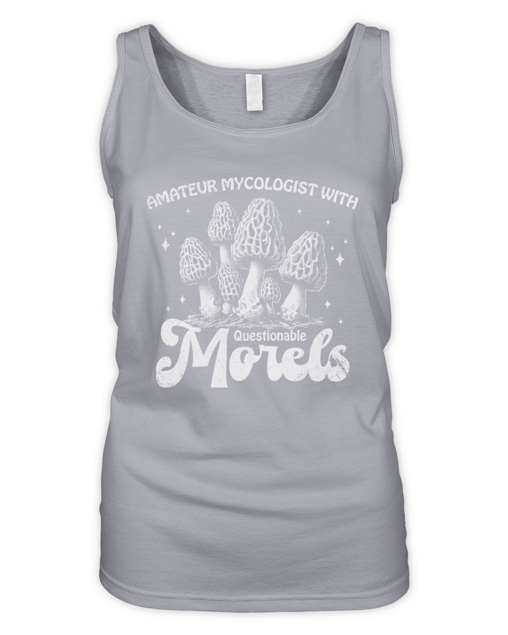 Amateur Mycologist with Morels D White GR2 Organic Women's Tank Top