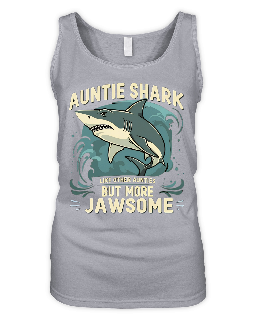 auntie shark like other aunties but more jawsome Organic Women's Tank Top
