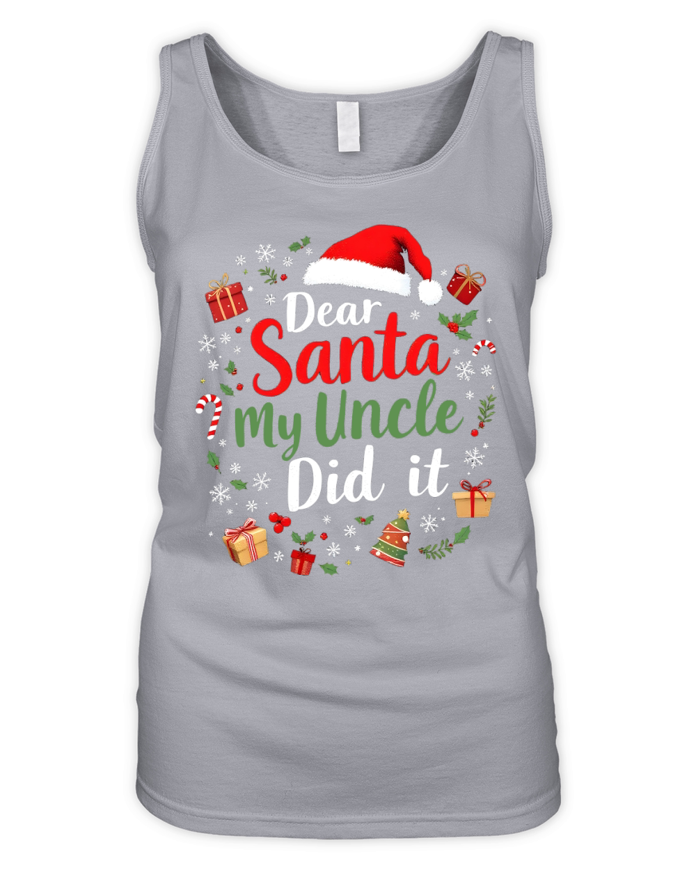 Dear santa my uncle did it Organic Women's Tank Top