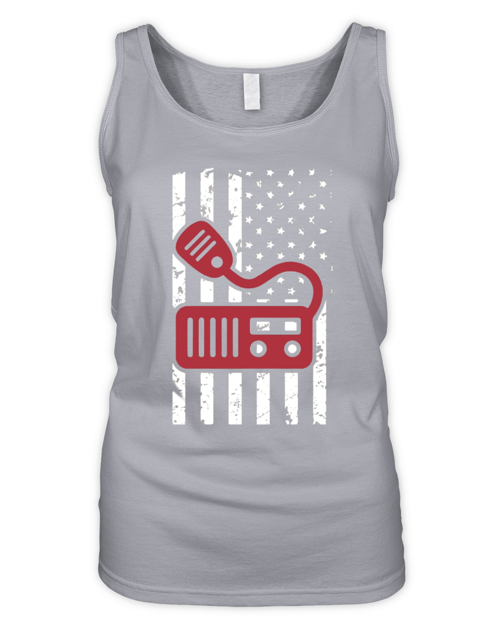 Ham Radio Operator USA Flag Patriotic T-Shirt T-Shirt Organic Women's Tank Top
