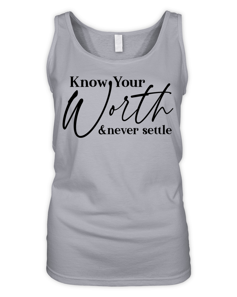 Know Your Worth & never settle Organic Women's Tank Top