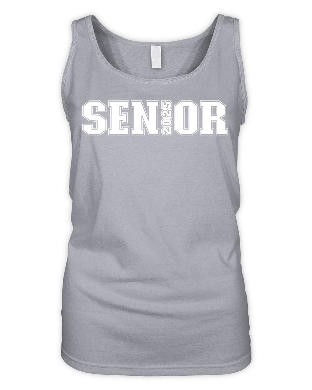 SENIOR 2025 College font combined white Organic Women's Tank Top