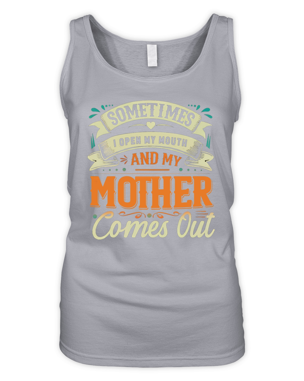 Sometimes I Poen My Mouther Comes Out Organic Women's Tank Top
