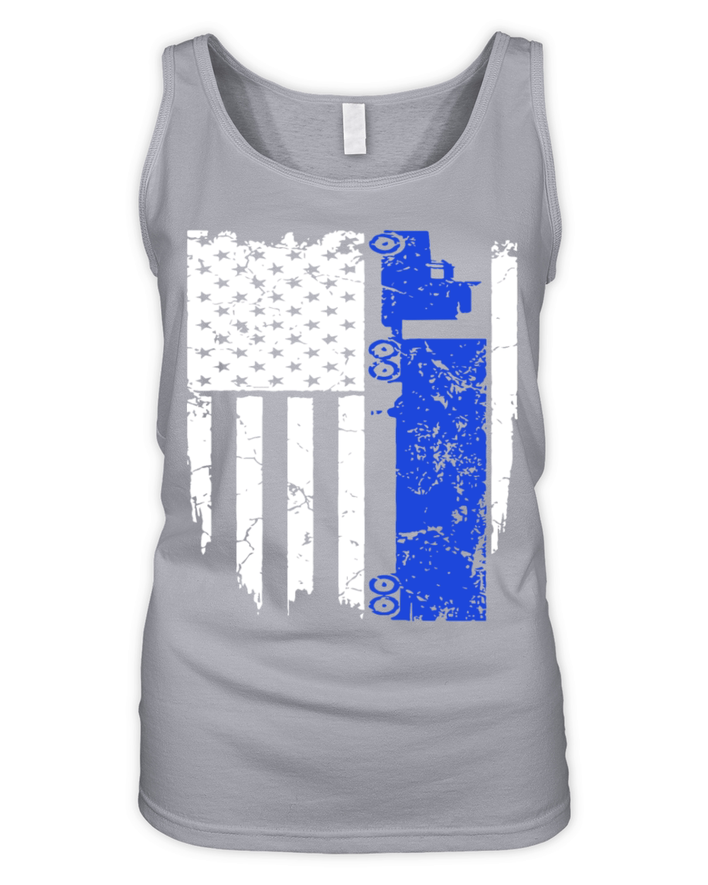 Truck Driver Trucker Flag Hanes Tagless racing T S Organic Women's Tank Top