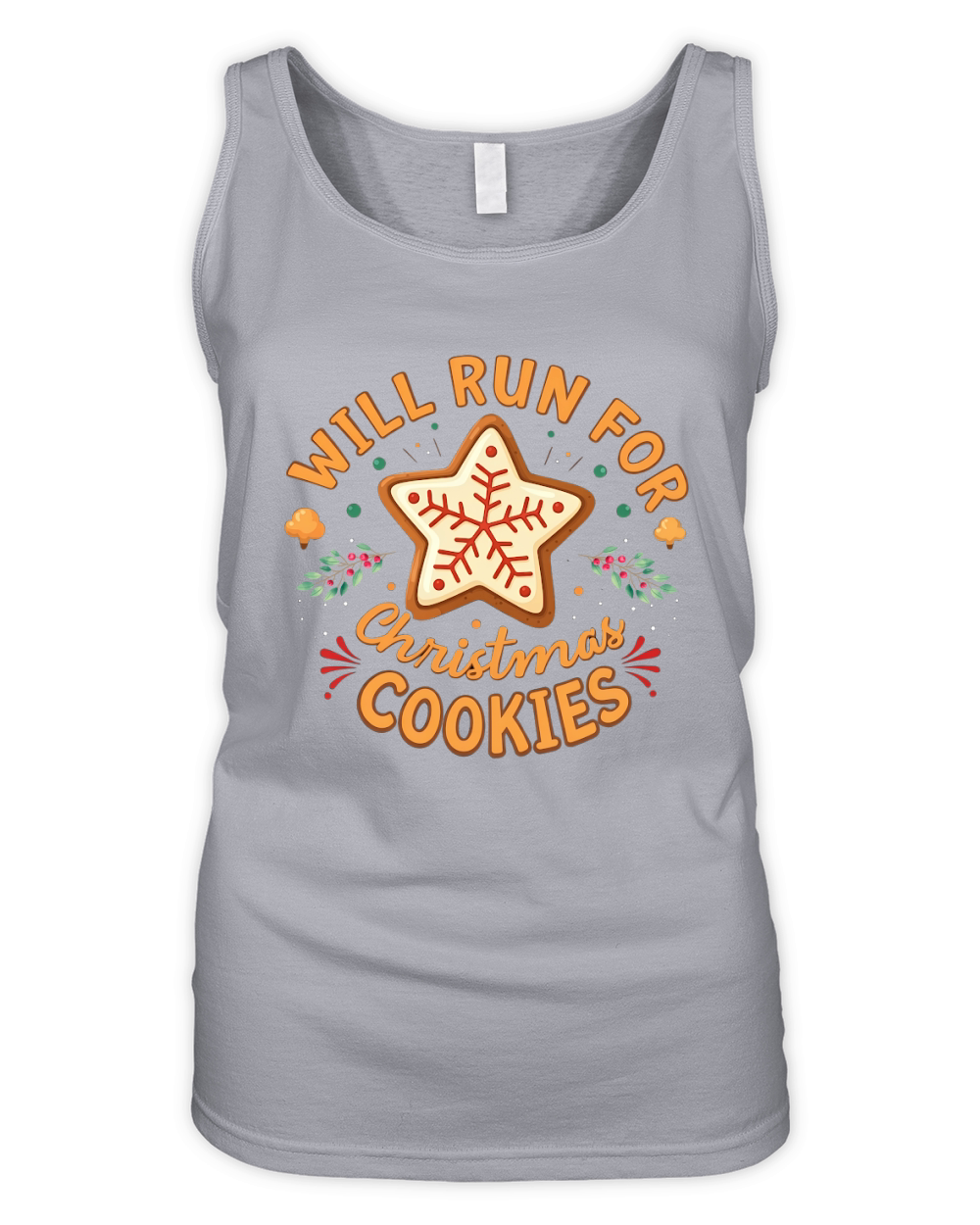 Will run for christmas cookies Organic Women's Tank Top