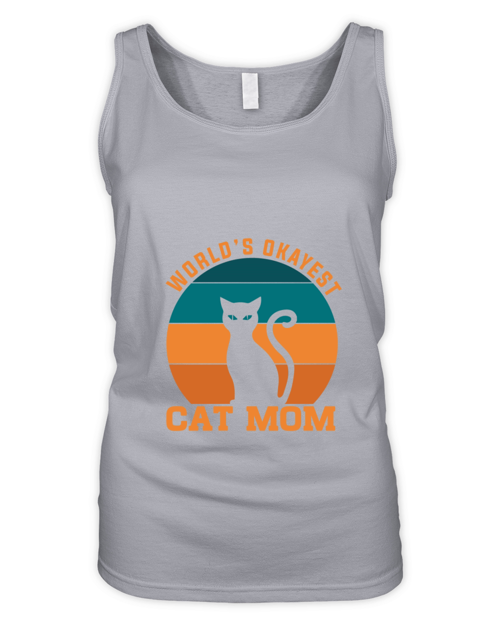Worlds okayest cat mom 05 Organic Women's Tank Top