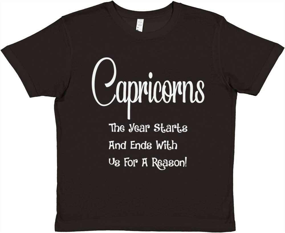Capricorn The Year Starts And Ends Premium Kids Crewneck T-shirt