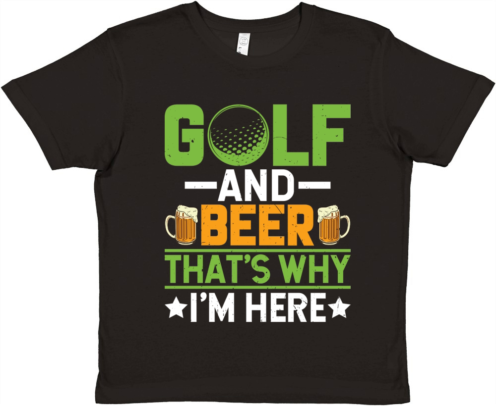 Golf and beer thats why Premium Kids Crewneck T-shirt
