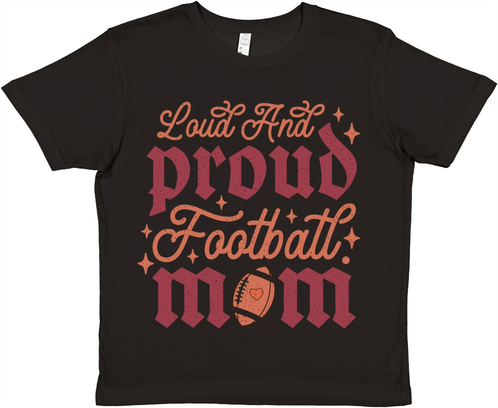 Loud And Proud Football Mom color grunge Premium Kids Crewneck T-shirt
