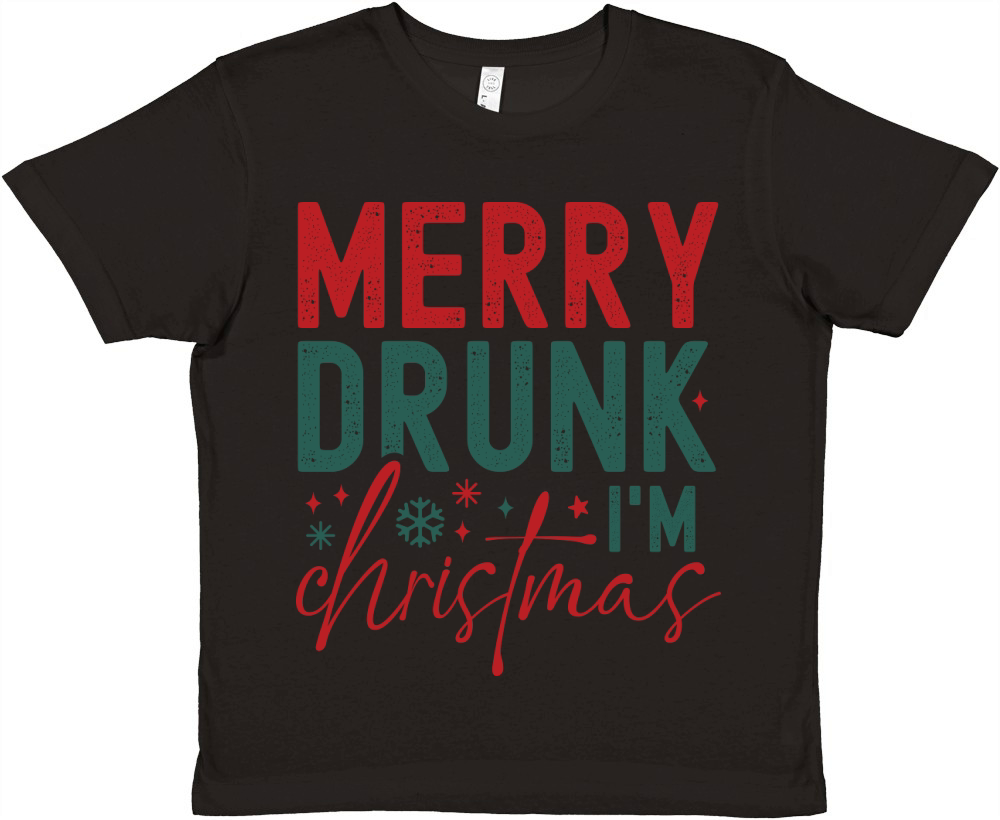 merry drunk im christmas Premium Kids Crewneck T-shirt