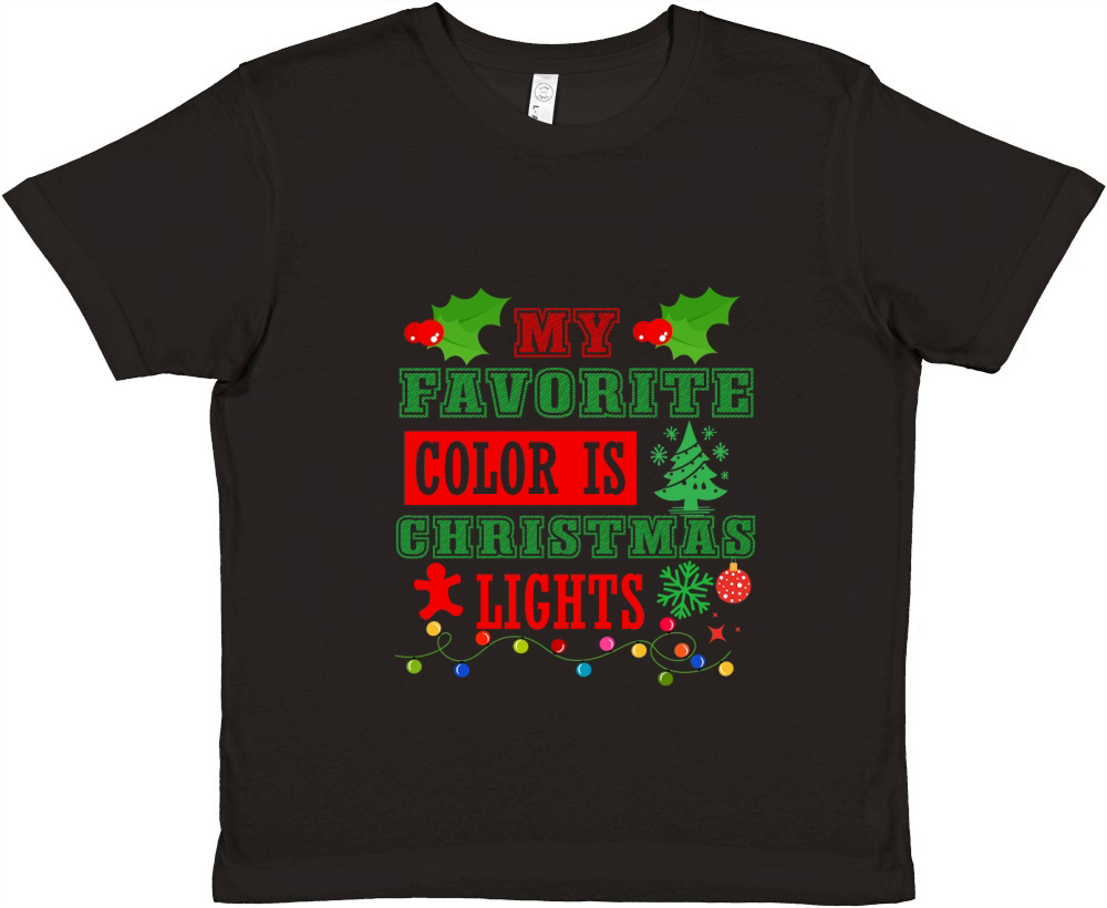My Favorite Color is Christmas Lights  0 Premium Kids Crewneck T-shirt