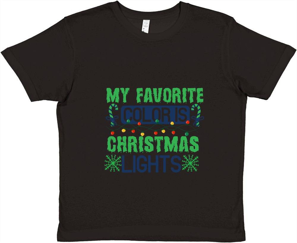 My Favorite Color is Christmas Lights Premium Kids Crewneck T-shirt