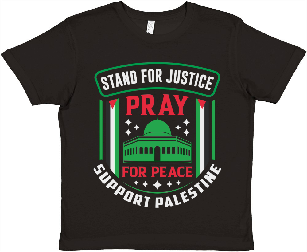 Stand For Justice Pray For Peace Support Palestine 03 Premium Kids Crewneck T-shirt