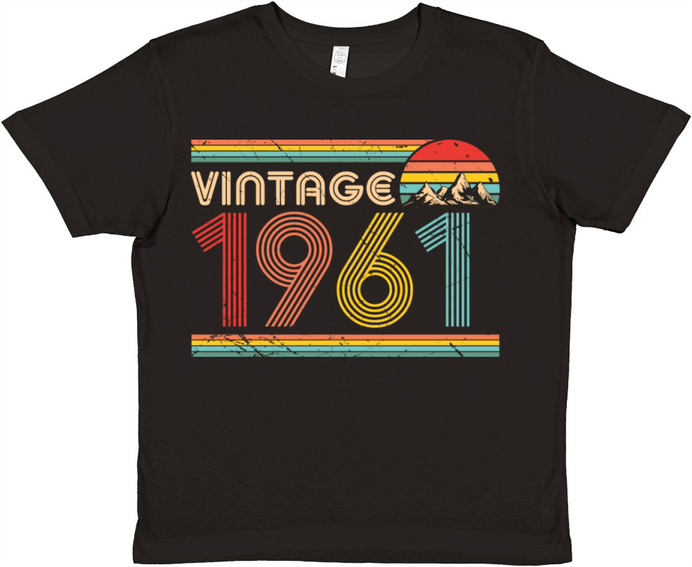 Vintage 1961 60th Birthday Est 1961 Premium Kids Crewneck T-shirt