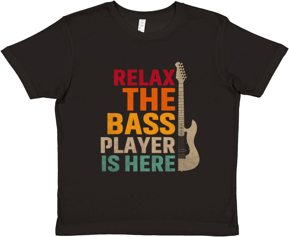 Vintage Relax the Guitar Player Is Here Premium Kids Crewneck T-shirt