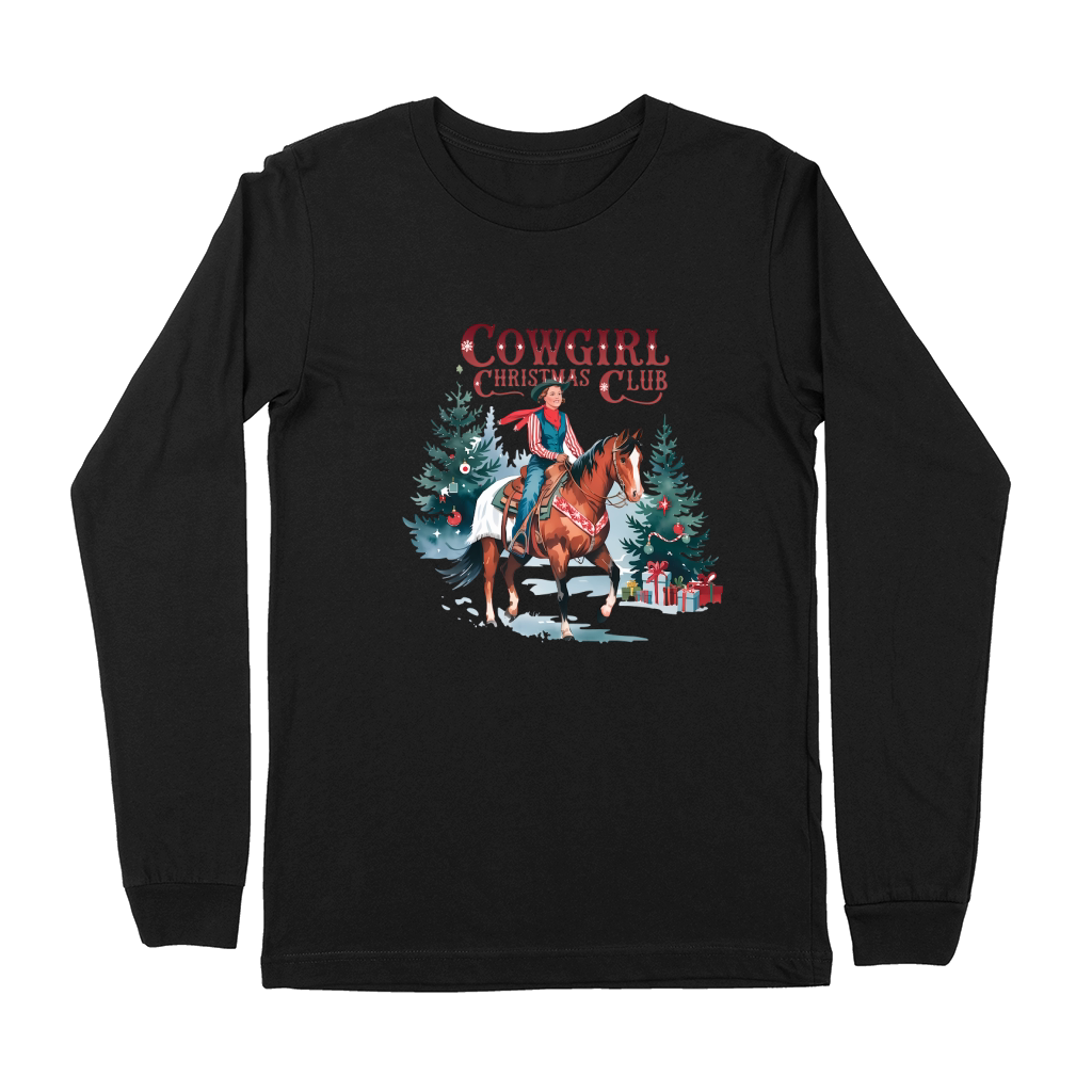 Cowgirl Christmas Club Vintage Christmas 02 Premium Long Sleeve