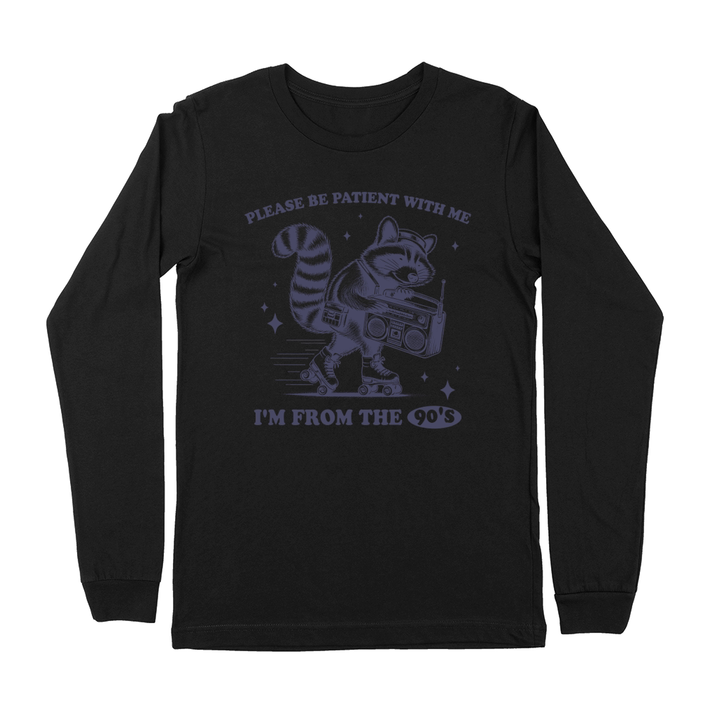 Raccoon Roller Skate Vintage Radio L dViolet Premium Long Sleeve