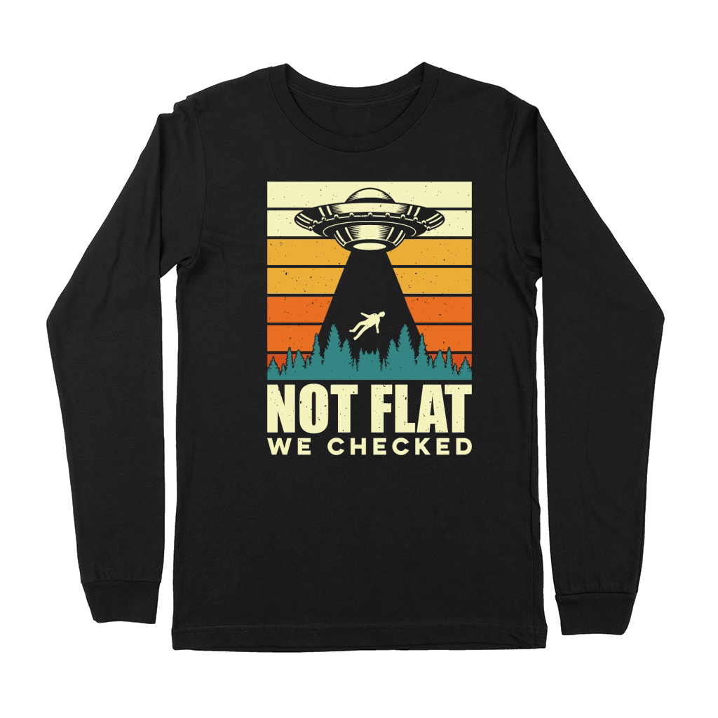 Vintage UFO Alien not Flat we checked Premium Long Sleeve
