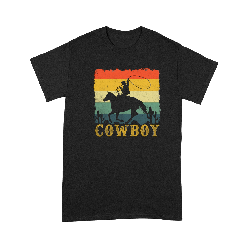 cowboy horse lover retro vintage design Premium T-shirt
