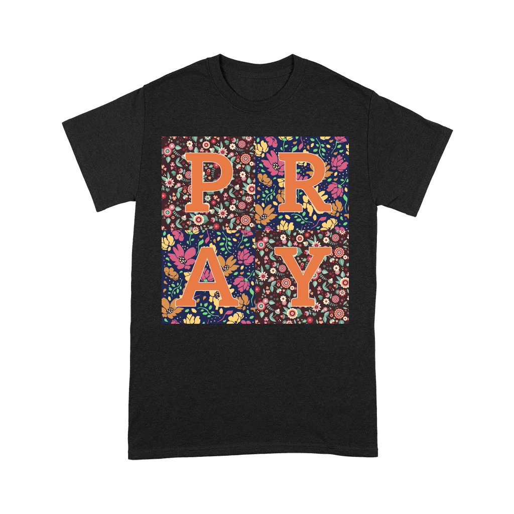 Floral Patchwork Pray Premium T-shirt