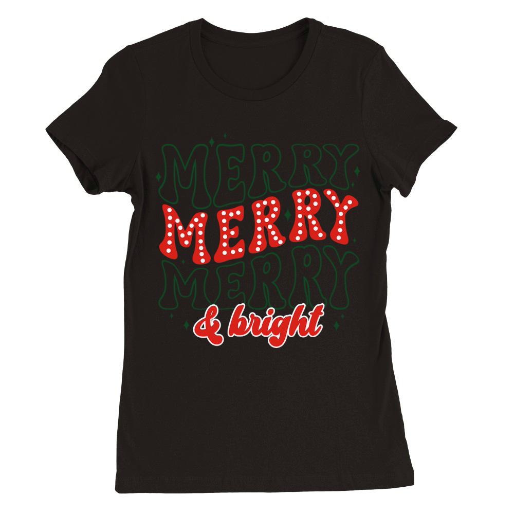Merry and bright Christmas 11 Premium Womens Crewneck T-shirt