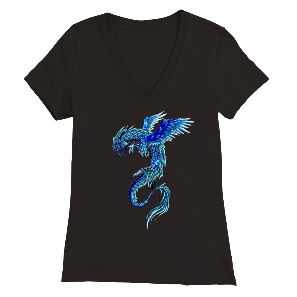 dragon colorful Premium Womens V-Neck T-shirt