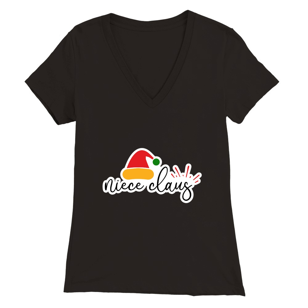 Niece Claus Premium Womens V-Neck T-shirt