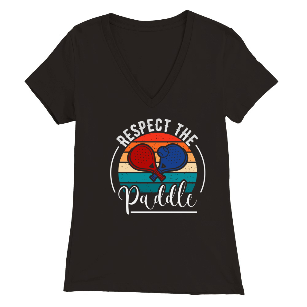 Respect The Paddle Premium Womens V-Neck T-shirt