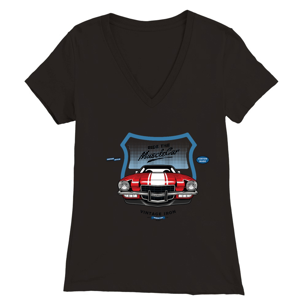 Vintage Car 20 Premium Womens V-Neck T-shirt